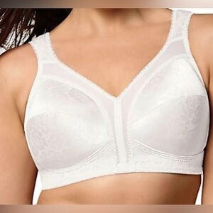 Playtex Front-Close Wirefree Bra With Flex Back Women’s Size 40 white